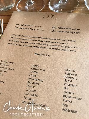 Le OX à Belfast, une cuisine créative avec des produits locaux !