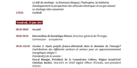 Sur votre agenda : le 2ème Forum Franco-Allemand, sur la thématique « Energie, technologies et territoires – Quelles collaborations industrielles dans l’énergie  »
