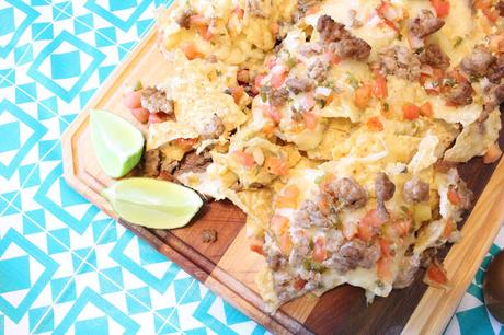 #PouletCA #AD- Des Mini Burger de Poulet avec de la salsa de mangue et des nachos