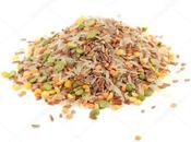 Salade riz, pois cassé lentilles