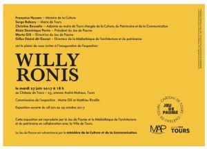 exposition Willy RONIS   au château de TOURS  28 Juin au 29 Octobre 2017