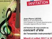 Mairie PARIS Concert d’été Mardi Juillet 2017 18h00