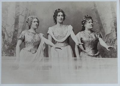 Rheintöchter  Bayreuth 1896 Les filles du Rhin, une carte postale