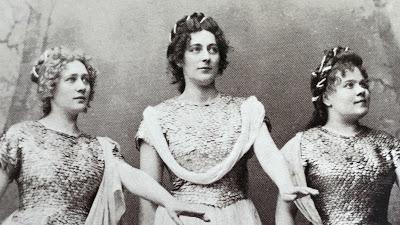 Rheintöchter  Bayreuth 1896 Les filles du Rhin, une carte postale