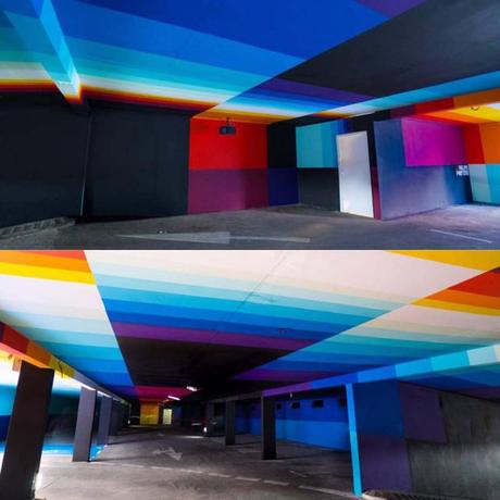 Un parking souterrain métamorphosé en immense galerie street art