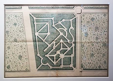 Plan de labyrinthe de Versailles, exposition Jardins, Grand Palais
