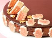 Entremets chocolat vanille noix