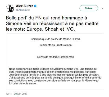 I.M. Simone Veil, une icône historique contre l’extrême-droite