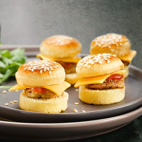 Mini cheese burger pour diner aperitif dinatoire