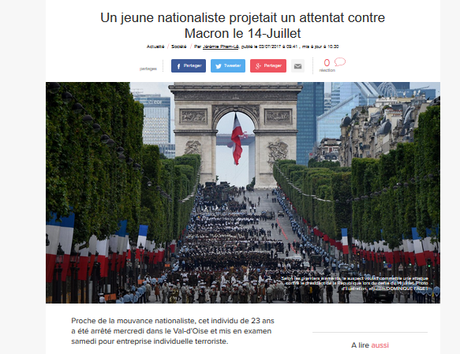 #Terrorisme d’extrême-droite : le jour du sacre, #Macron a trouvé son Ravaillac