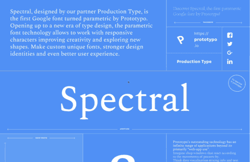 Spectral, la première typo paramétrique de Google par Prototypo