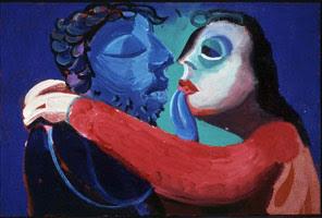 Affiche et décors de David Hockney pour Tristan et Isdolde (Los Angeles 1987)