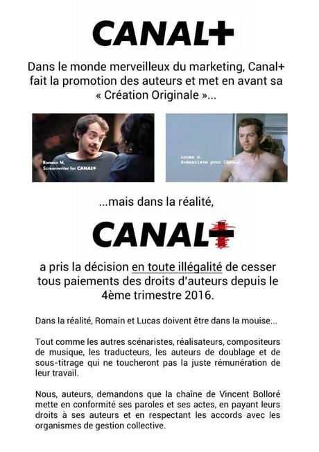 Canal + croit pouvoir racketter les scénaristes