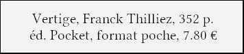 [Chronique] Vertige - Franck Thilliez