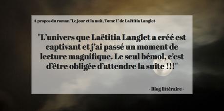 Envie #287 : Ce que les blogueurs/blogueuses ont pensé de mon roman “Le jour et la nuit” avis-le-jour-et-la-nuit-laetitia-langlet-1
