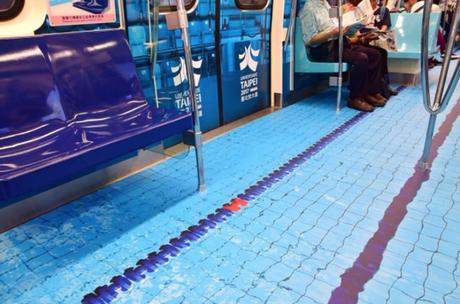 Le métro de Taipei transformé en piscine olympique