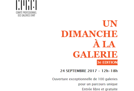 Un dimanche à la galerie, Ouverture exceptionnelle de 100 galeries pour un parcours unique