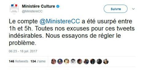 Si à 13 ans, t'as piraté de compte Twitter du Ministère de la Culture...