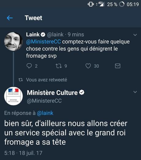 Si à 13 ans, t'as piraté de compte Twitter du Ministère de la Culture...