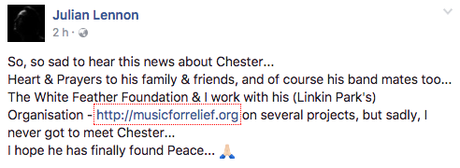 Carnet noir : Chester Bennington #chesterbennington #linkinpark