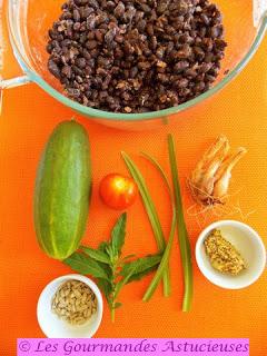 Salade de Haricots noirs au concombre et à la tomate (Vegan)
