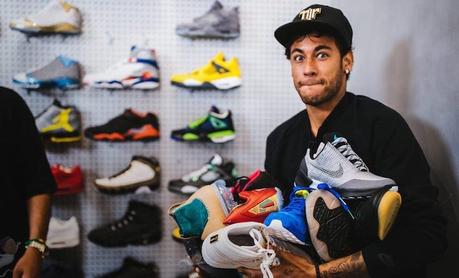 Quand Neymar dépense 18000 dollars en sneakers Nike et Jordan