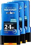 L'Oréal Men Expert Hydra Power Hydratation Intense Gel Douche pour Homme 300 ml - Lot de 3