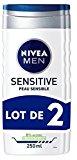Nivea Men Gel Douche Sensitive Peau Sensible 3en1 2x250 ml