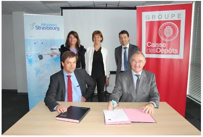 Convention partenariale entre la Caisse des Dépôts et l’Aéroport de Strasbourg au service du développement des activités extra-aéronautiques