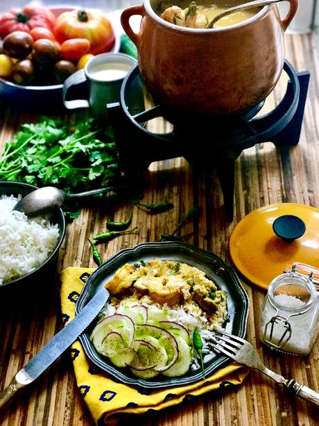 Curry de poulet & crevettes au lait de coco, une recette qui fait voyager !