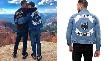 STYLE : Colton Haynes and his catastrophy print denim jacket