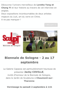 SCULPT’EN SOLOGNE   Biennale de Sologne  2/17 Septembre 2017 à Chaumont-sur-Tharonne