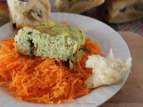 courgettes râpées en omelette