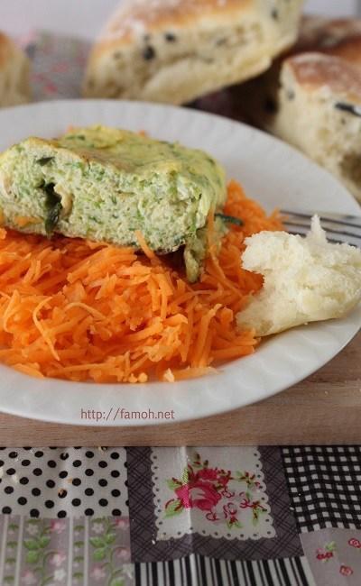 courgettes râpées en omelette