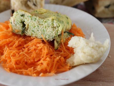 courgettes râpées en omelette