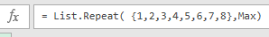 Power Query List.Repeat
