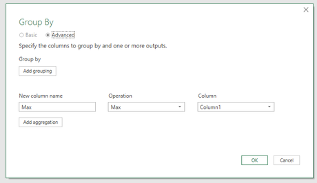 Power Query Group by Max