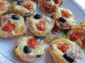 Muffins tomate, jambon, mozzarella, olive