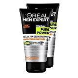 L'Oréal Men Expert Pure Power Gel Ultra-Désincrustant Homme - Lot de 2x 150 ml