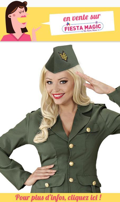 Calot militaire déguisement