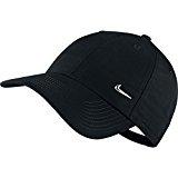 Nike Metal Swoosh Logo Casquette réglable Black/Metallic Silver FR: M (Taille Fabricant: One Size)