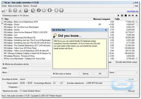 fre:ac , free audio converter