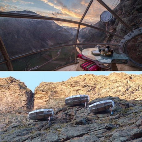 En promenade :  L’incroyable Hôtel « Skylodge Adventure Suites » au Pérou