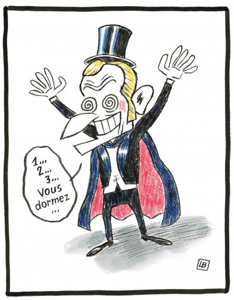 webzine,bd,zébra,fanzine,gratuit,bande-dessinée,caricature,emmanuel macron,magicien,hypnotiseur,hypnose,dessin,presse,satirique,editorial cartoon,dessin,presse,satirique,énigmatique lb,siné-mensuel