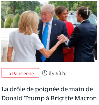 SCOOP Brigitte aussi serre la main de Trump