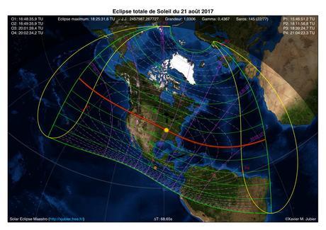 carte éclipse de Soleil 21 août