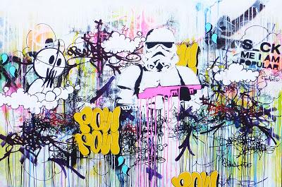 STARTROOPER 80x120 JP MALOT feat. POW STREET ART. 2017