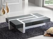 Table salon gris blanc grande table basse blanche