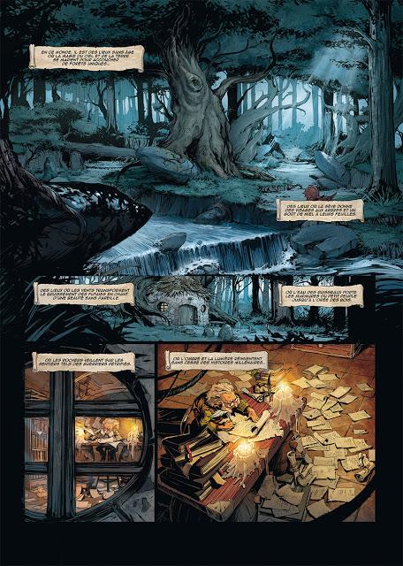 page de Brocéliande, forêt du petit peuple T1 la fontaine de Barenton de Olivier Péru et Bertrand Benoît chez Soleil