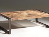 Table basse metal bois table gigogne